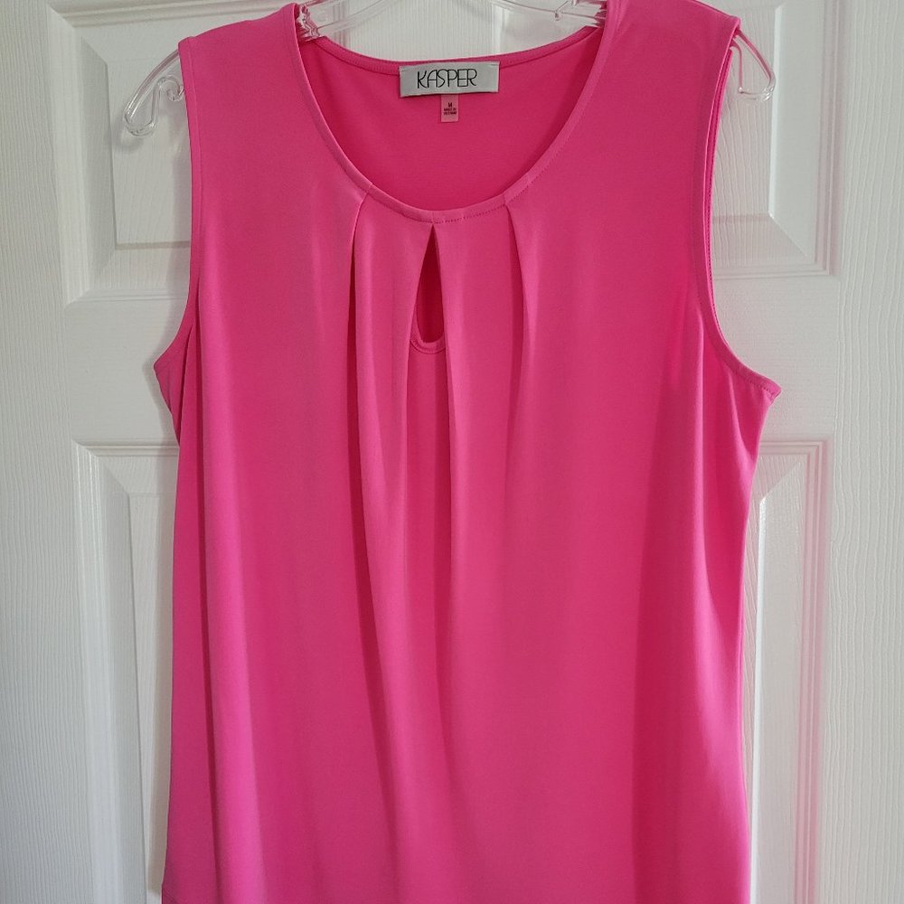 Pink sleeveless top